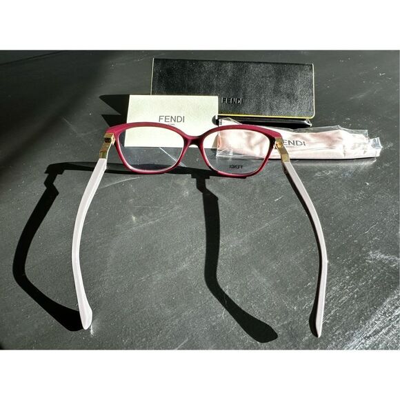 New Fendi CUBE FF 0232 807 Burgandy Eyeglasses - Picture 7 of 8